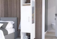 Maximizing Space And Style A Functional One Door Wardrobe With Mirror