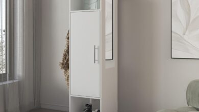 Maximizing Space And Style A Versatile White Armoire With Mirror And Wheels