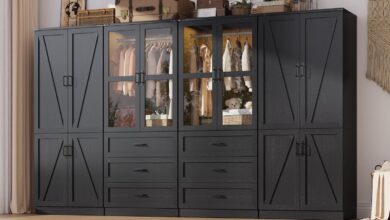 Maximizing Space And Style Exploring The 75 Farmhouse 8 Door Armoire