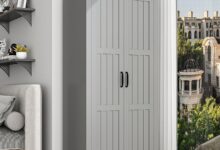 Maximizing Space And Style With A Sleek Gray 2 Door Wardrobe