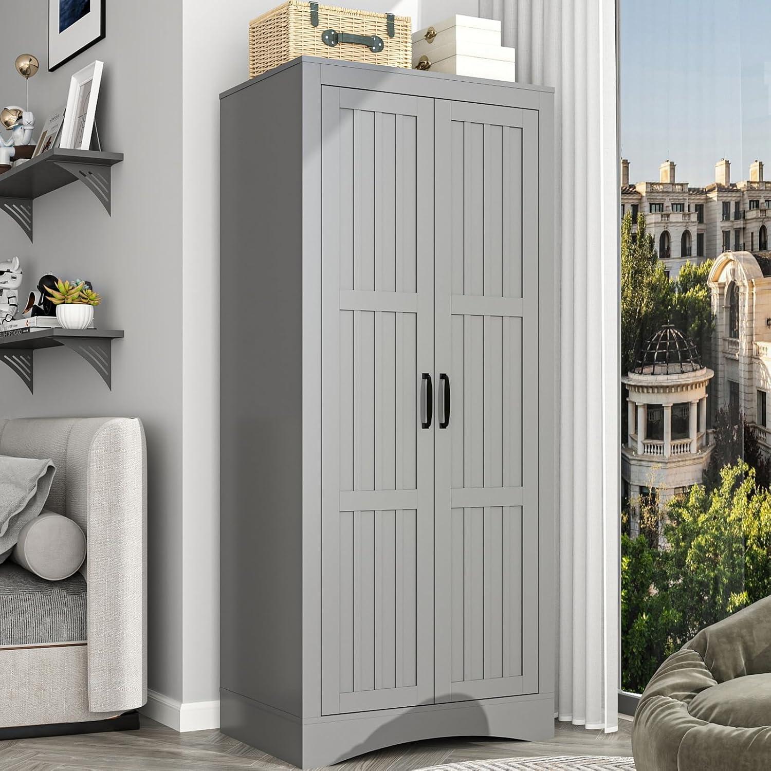 Maximizing Space And Style With A Sleek Gray 2 Door Wardrobe