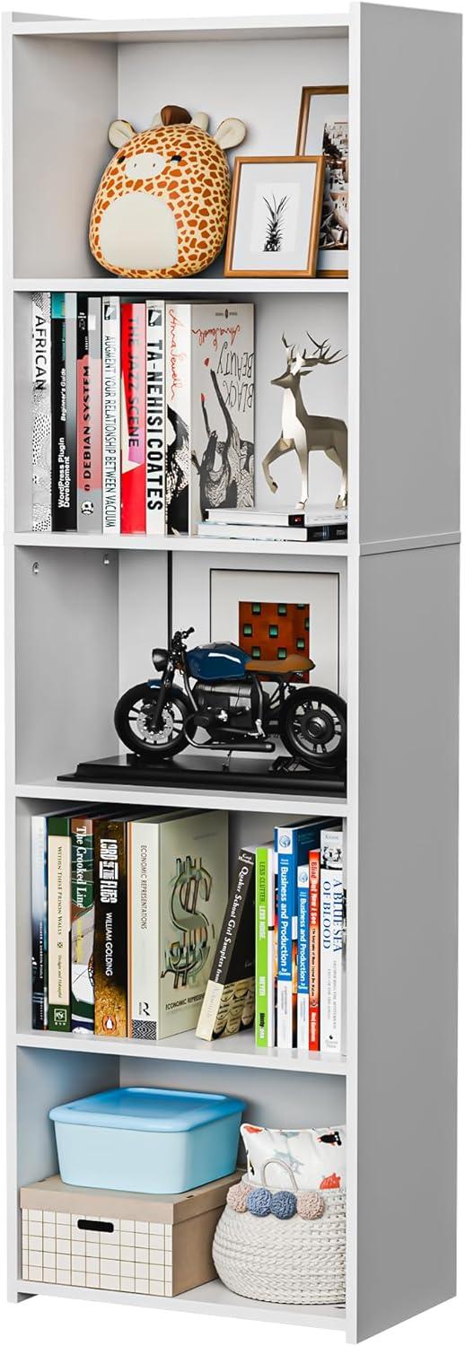 Maximizing Space And Style With A Versatile 5 Tier White Bookcase