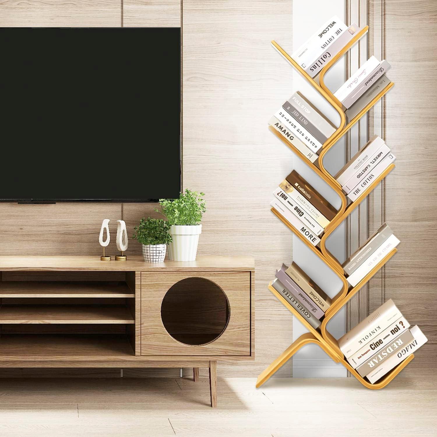 Maximizing Space And Style With The 8 Tier Bamboo Tree Bookshelf