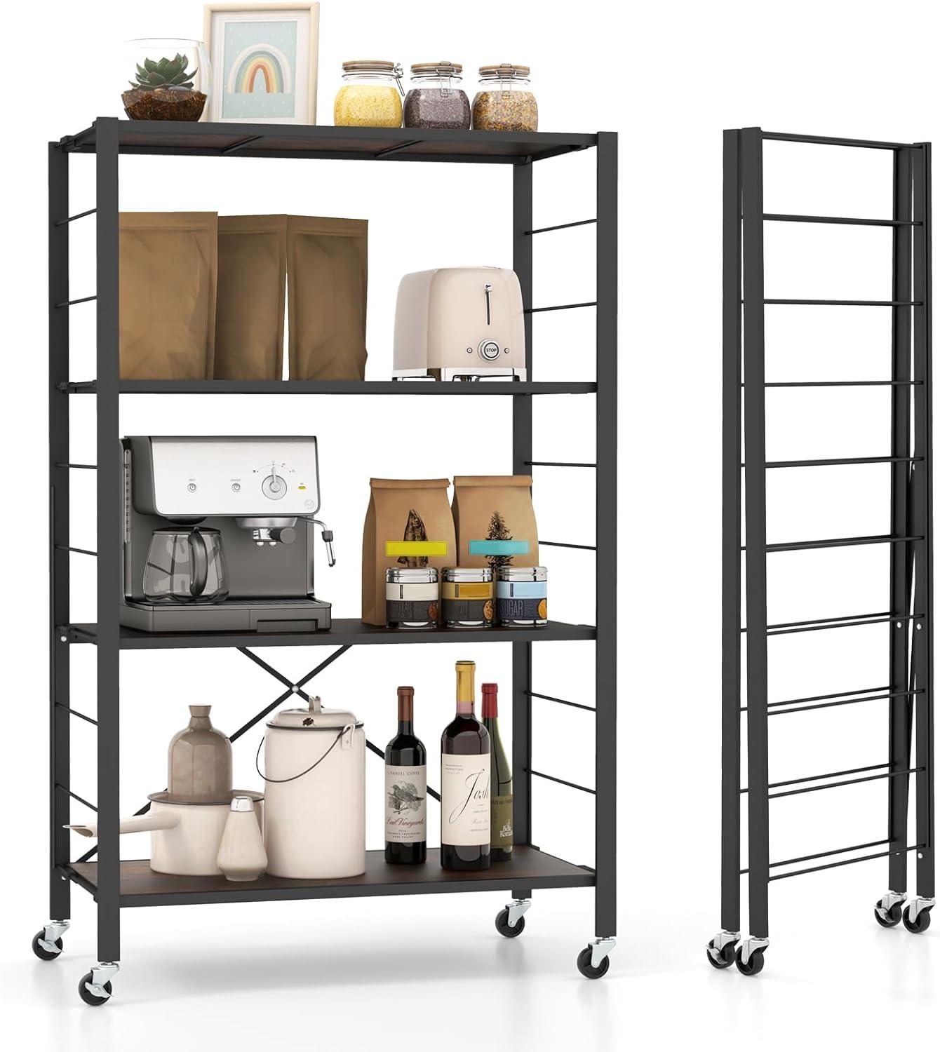 Maximizing Space And Style With The Goflame 4 Tier Folding Bookshelf