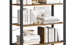 Maximizing Space And Style With The Vasagle 5 Tier Industrial Bookshelf