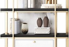 Maximizing Space With A Sleek Black Wrought Iron Corner Bookcase