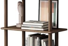Maximizing Space With A Sturdy Stylish Three Layer Wooden Bookshelf