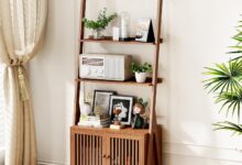 Maximizing Space With A Stylish 4 Tier Bamboo Bookshelf Ladder