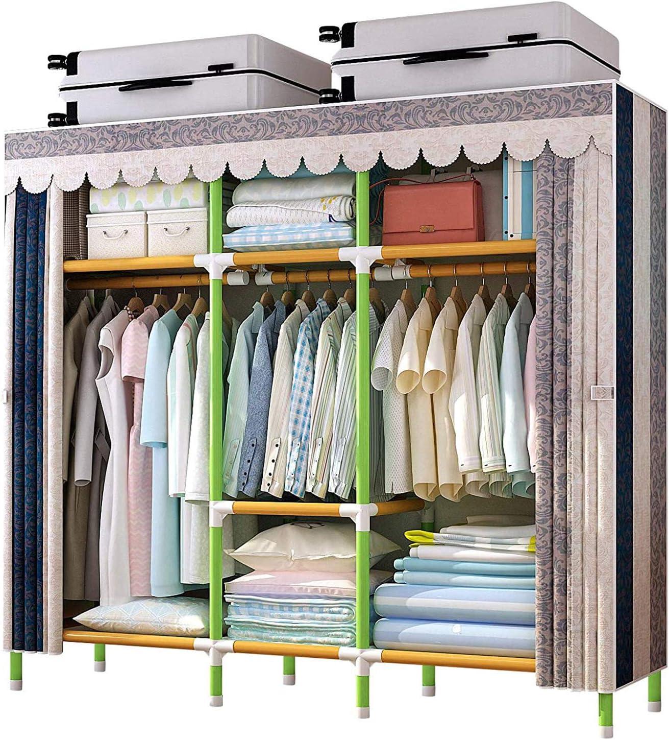 Maximizing Space With A Stylish Green Portable Wardrobe Closet System