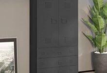 Maximizing Space With An Industrial Metal Wardrobe For Stylish Storage