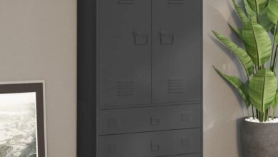 Maximizing Space With An Industrial Metal Wardrobe For Stylish Storage