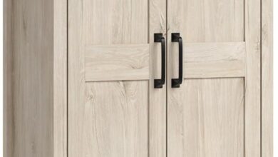 Maximizing Space With The Sauder Tall Storage Cabinet In Chalk Oak