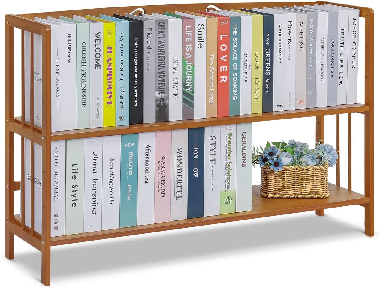 Monibloom Bamboo Bookshelf A Stylish Lightweight Storage Solution