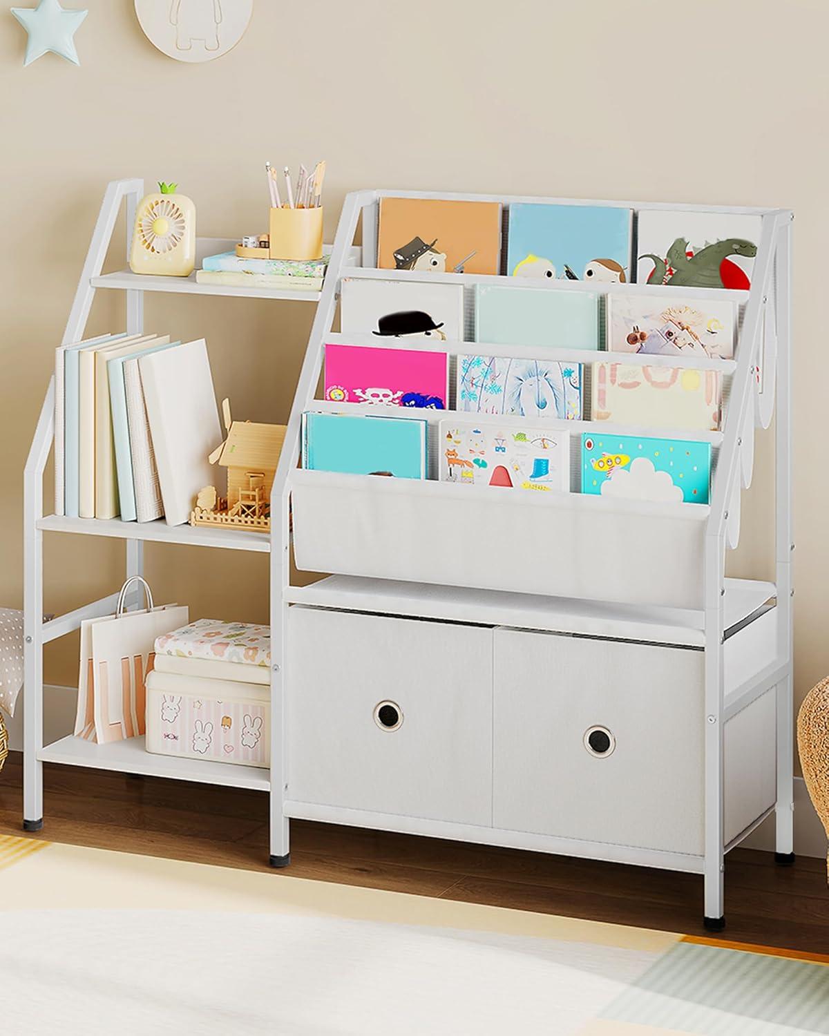Organizing Kids' ​Books and toys with a ‍Stylish ​3-Tier⁤ Sling Shelf