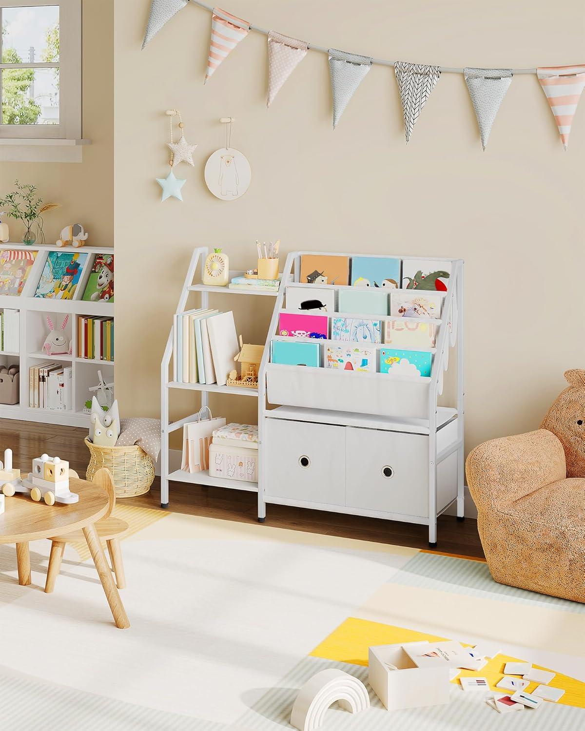Organizing Kids' Books and Toys ⁢with a stylish 3-Tier Sling ‌Shelf