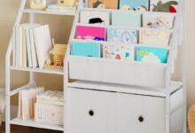 Organizing Kids Books And Toys With A Stylish 3 Tier Sling Shelf