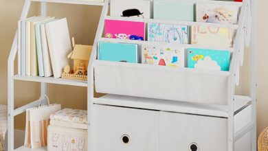 Organizing Kids Books And Toys With A Stylish 3 Tier Sling Shelf