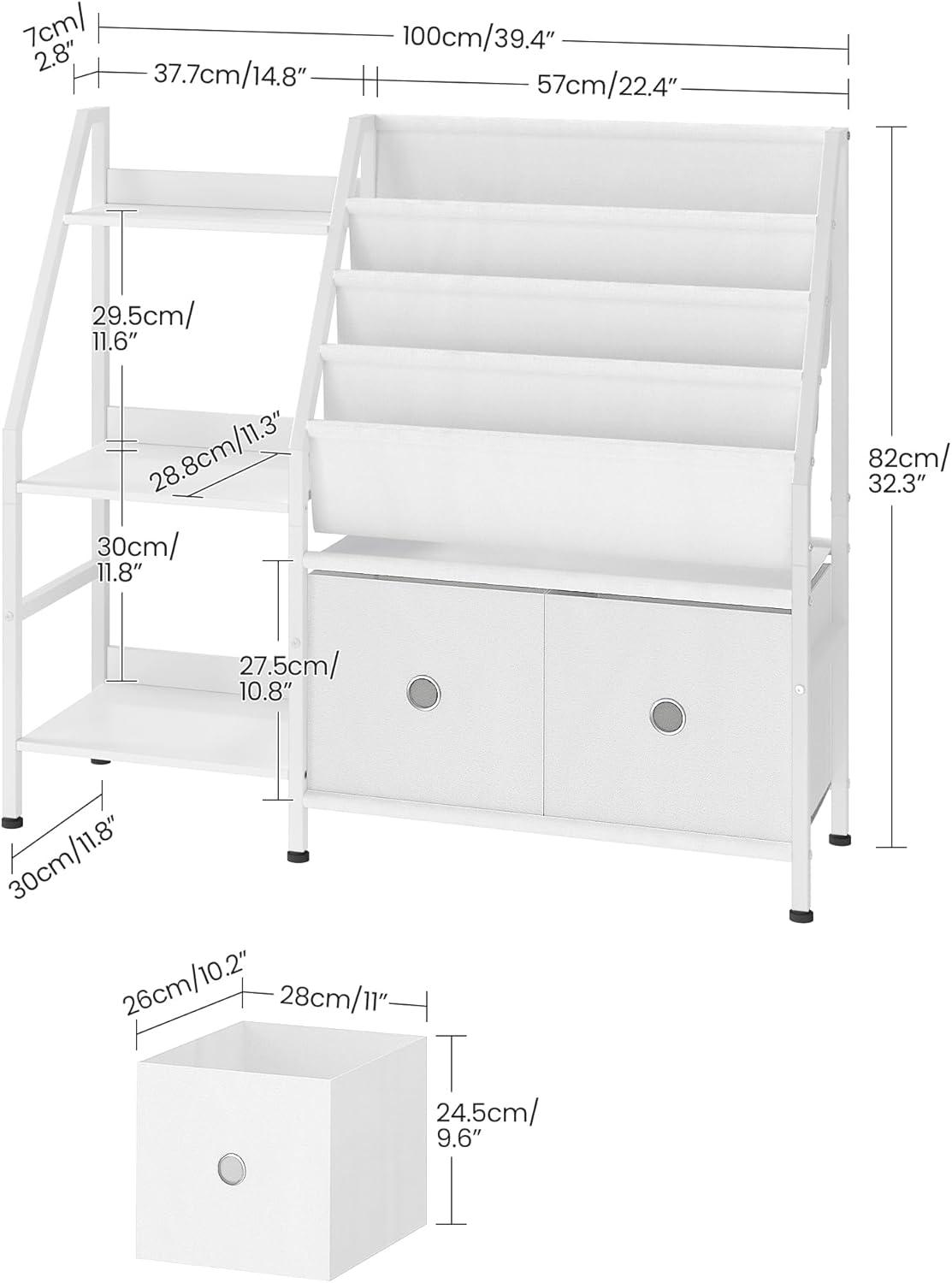 Organizing kids' ⁣Books and Toys with a Stylish 3-Tier Sling Shelf