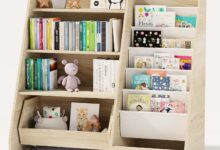 Organizing Kids Spaces Exploring Cozpaw Functional Oak Bookshelf