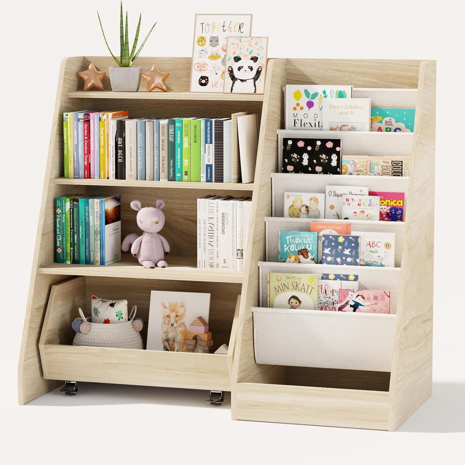 Organizing Kids' Spaces: Exploring COZPAW's Functional Oak Bookshelf