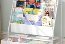 Organizing Kids Spaces With A Stylish 4 Tier Bookshelf And Storage Drawers