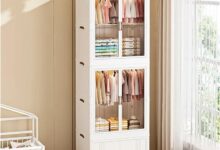 Portable Wardrobe Closet 79x59x228cm How It Fits Your Space