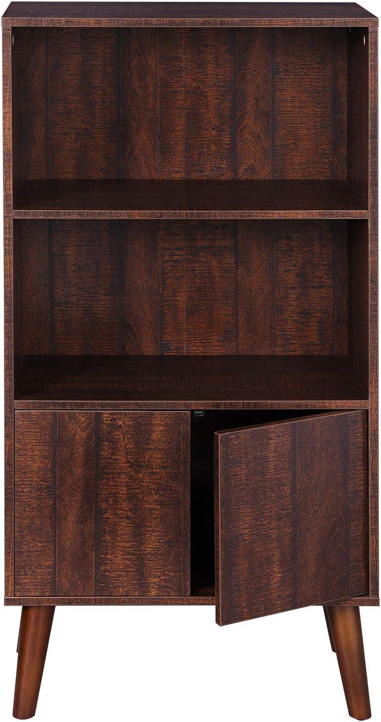 Rediscover Mid-Century Charm with VASAGLE's Walnut 2-Tier Bookcase
