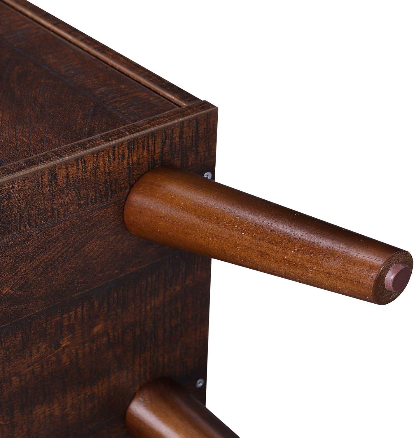 Rediscover Mid-Century Charm with VASAGLE's Walnut 2-Tier Bookcase