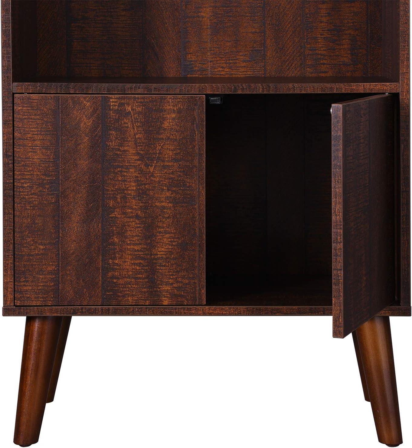 Rediscover Mid-Century Charm with VASAGLE's Walnut 2-Tier Bookcase