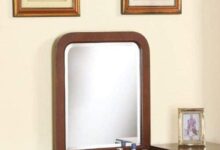 Reflecting Elegance Exploring The Acme Louis Philippe Vanity Mirror In Brown