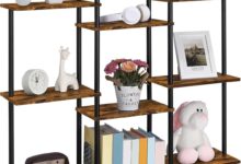 Shinoske 4 Tier Bookshelf Stylish Storage With Stability And Space