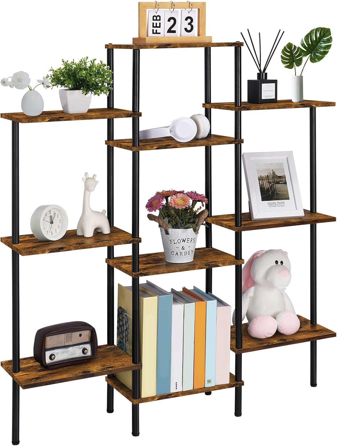 Shinoske 4 Tier Bookshelf Stylish Storage With Stability And Space
