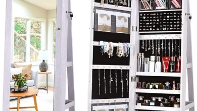 Sogeshome Jewelry Cabinet Review Spacious Stylish And 360 Rotating