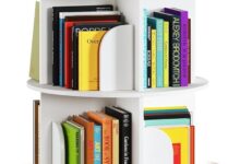 Space Saving 4 Tier Rotating Bookshelf Assembly And Storage Insights
