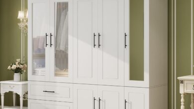 Space Savvy Elegance Exploring The Modern White Wooden Armoire Closet