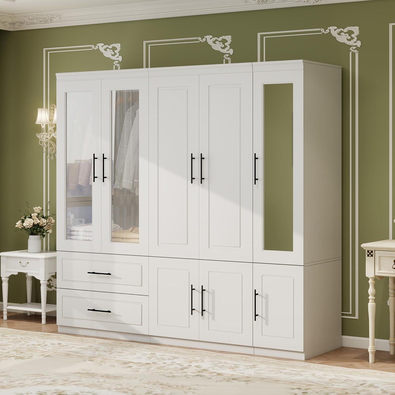 Space Savvy Elegance Exploring The Modern White Wooden Armoire Closet