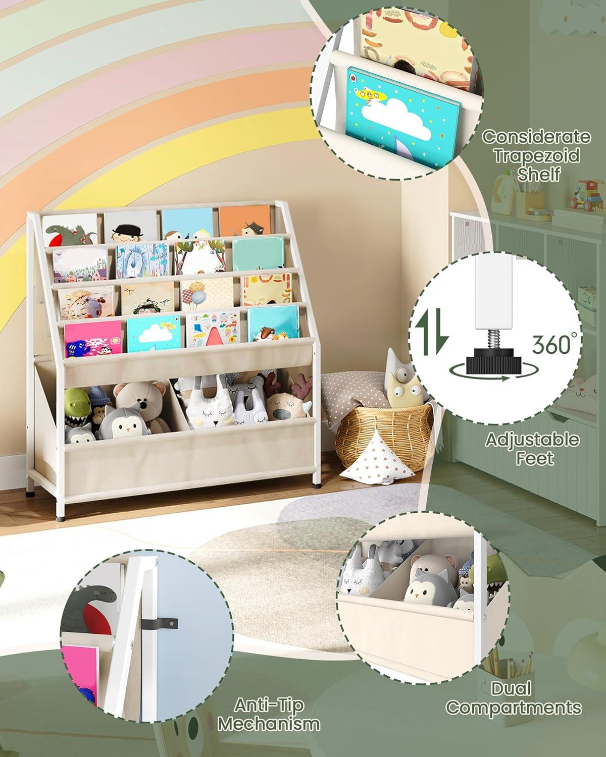 Spacious and Stylish: exploring a 4-Tier Bookshelf​ Perfect for Kids' Rooms