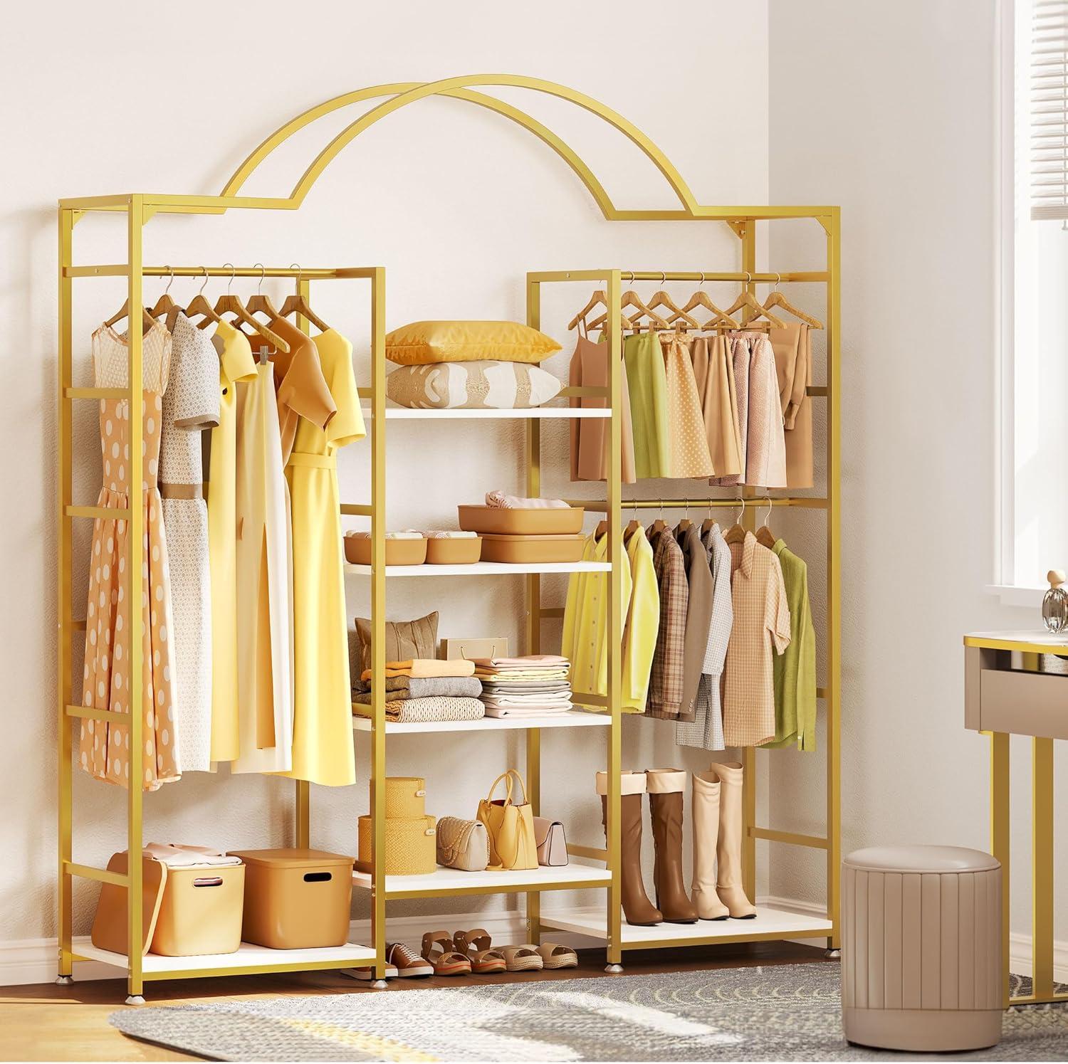 Spacious ‍&​ stylish:‍ Exploring the DWVO Heavy Duty Gold⁢ Clothes Rack