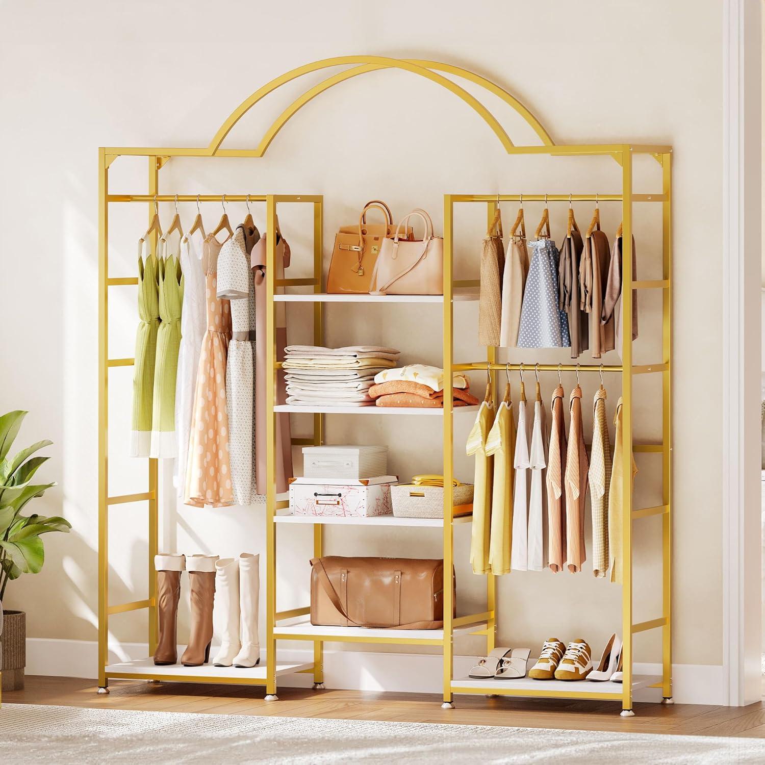 Spacious & Stylish: Exploring the DWVO Heavy‍ Duty Gold ‍Clothes⁤ Rack