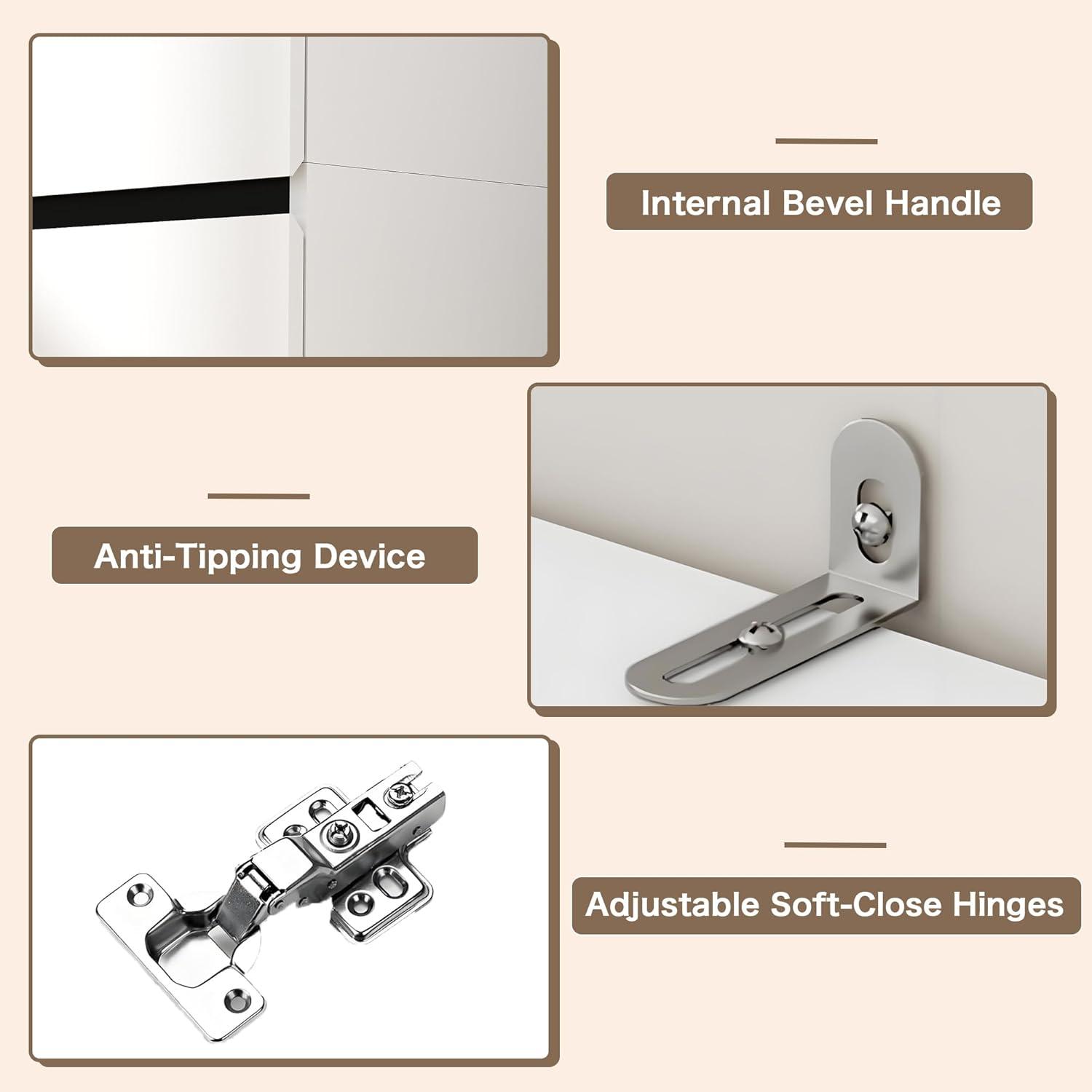 Spacious & Stylish: Exploring the White Armoire Wardrobe Closet's Features