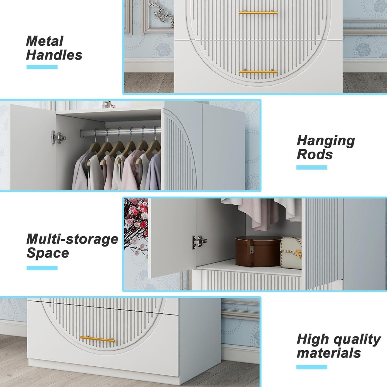 Spacious & ⁢Stylish: How the White Armoire Wardrobe Fits Our ​Storage Needs