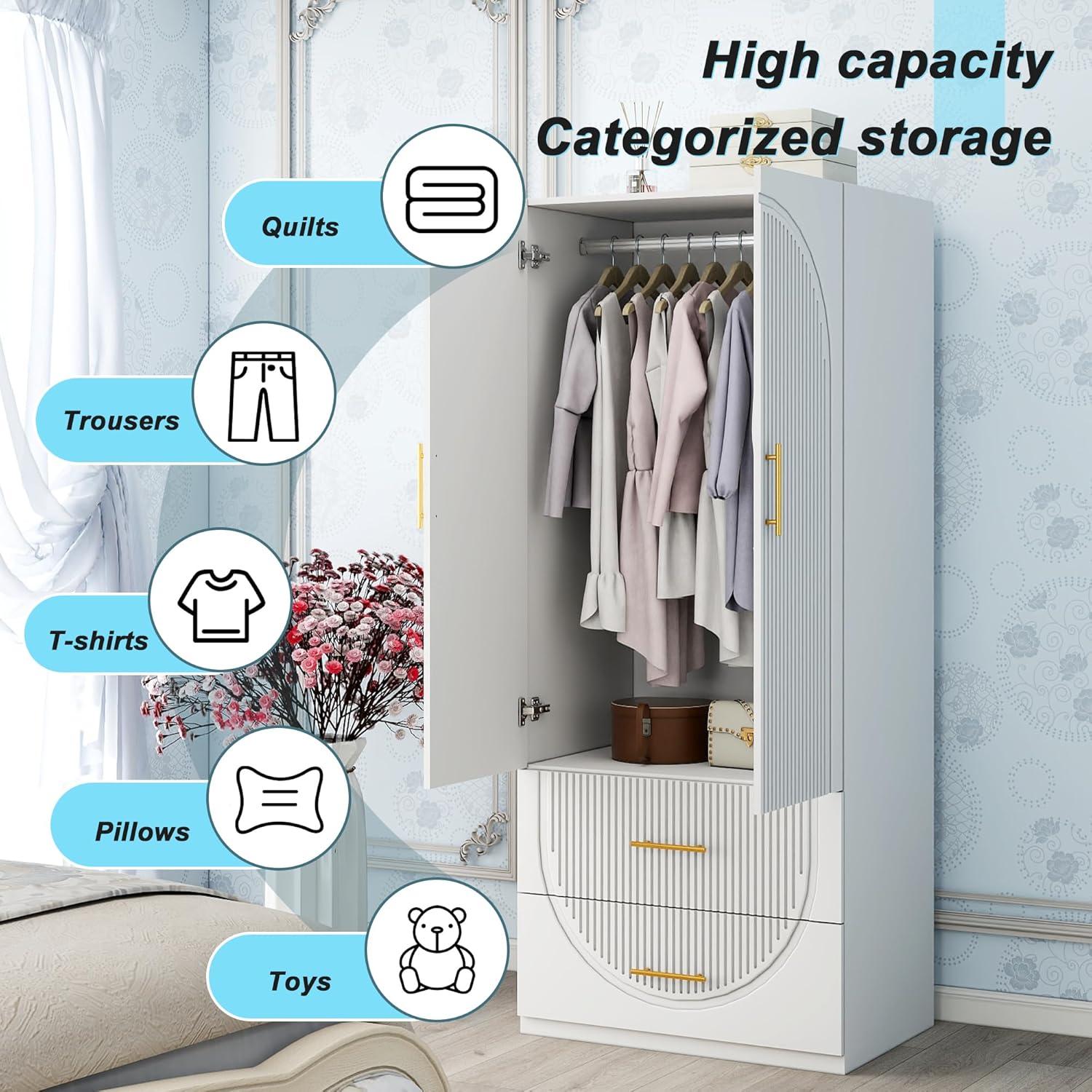 Spacious ⁤& Stylish: How the White Armoire Wardrobe Fits ‍Our Storage​ Needs