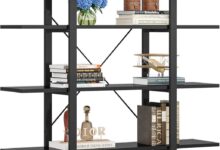 Spacious Vintage Industrial Bookshelf Style And Function Combined