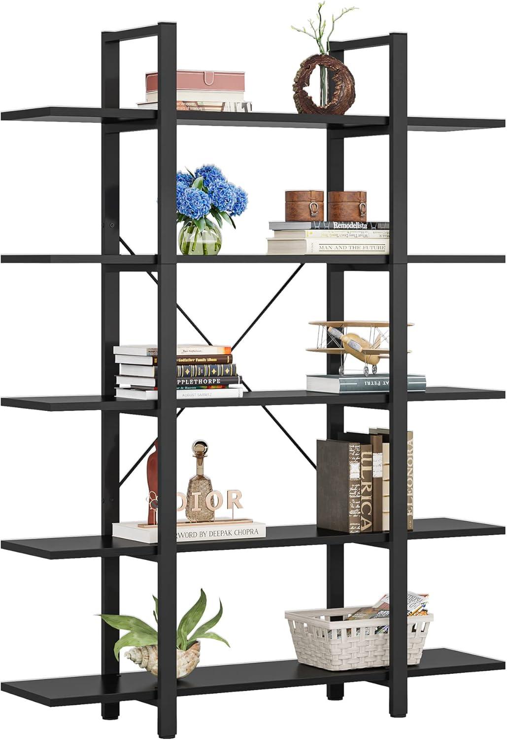 Spacious Vintage Industrial Bookshelf Style And Function Combined