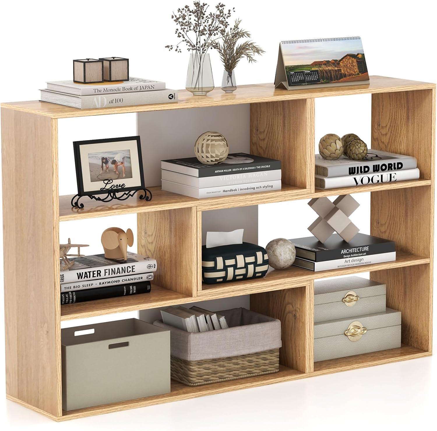 Tangkula 6 Cube Bookcase Stylish Storage With Versatile Setup Options