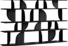 Transforming Spaces With A Full Wall Matte Black Bookshelf Storage Solution