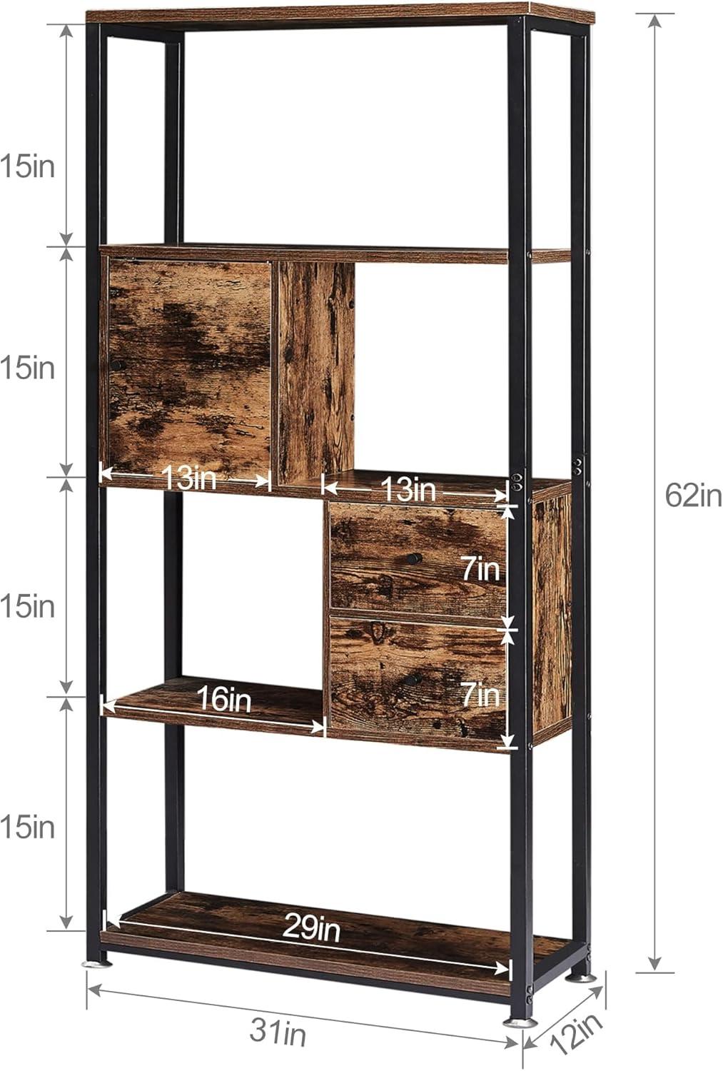 Transforming Spaces with VECELO's 5-Tier bookshelf: Style Meets Function