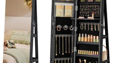 Unlocking Style And Space Exploring The Songmics Swivel Mirror Jewelry Cabinet