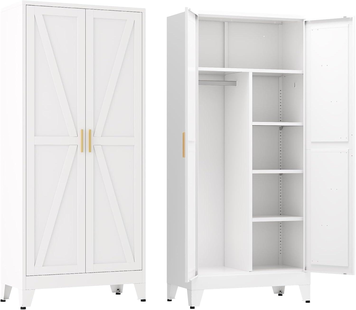 Xiusvon 71 Metal Wardrobe Cabinet In Your Bedroom