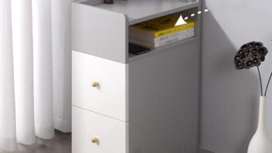 2 Drawers Bedside Table Color6 Fits Your Narrow Room